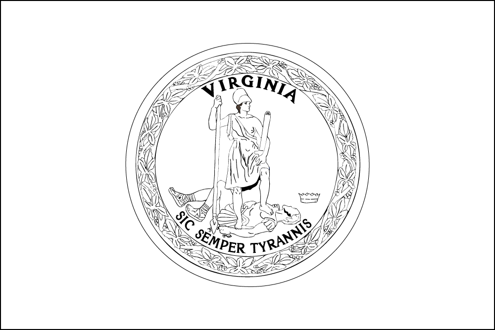 Virginia: Flagge zum Ausmalen