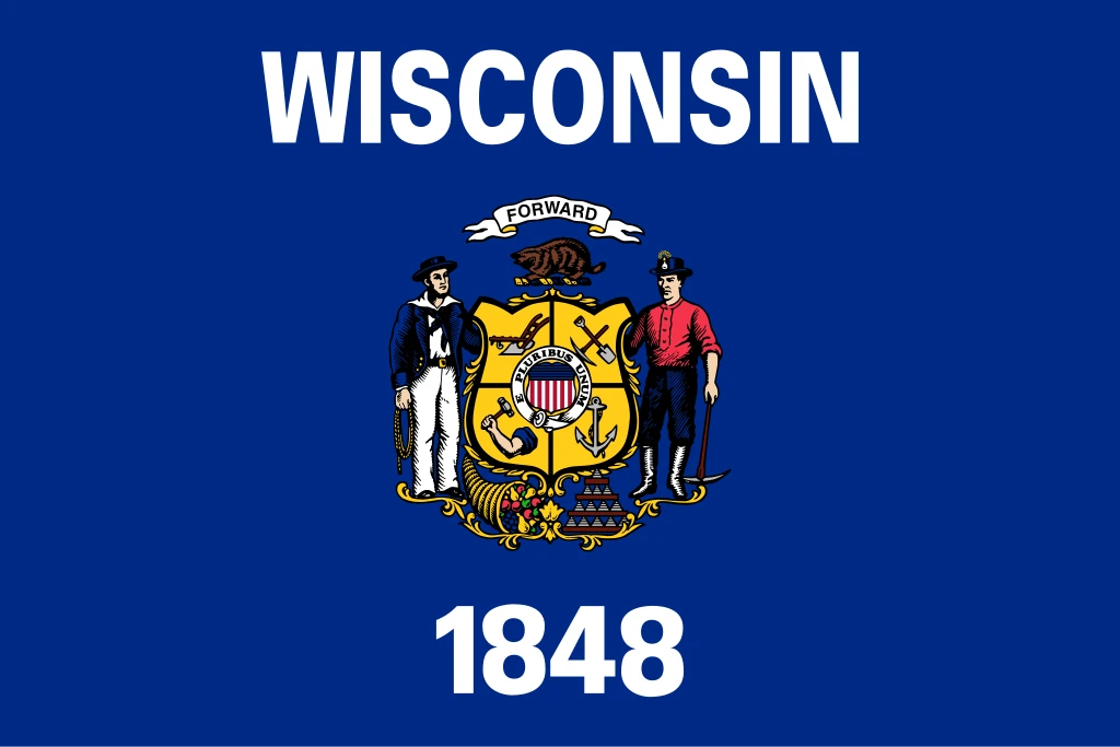 Wisconsin: Flagge
